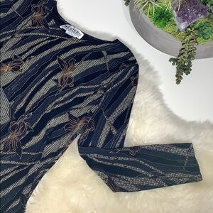 Vtg Western Connection long sleeve raised caviar glitter top medium women’s